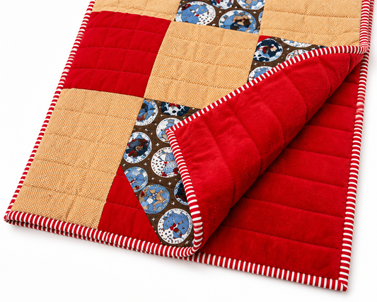 Puppy Dog Patchwork Baby Quilt