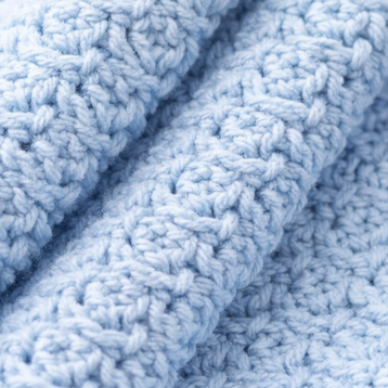 Handmade Crocheted Heirloom Blue Baby Blanket – Soft Knit Keepsake
