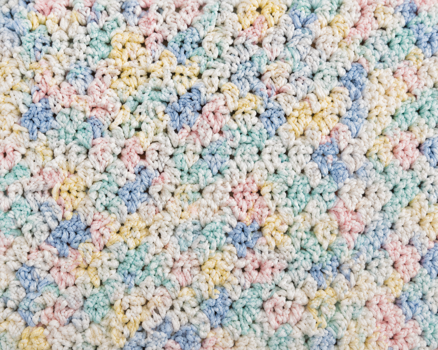 Pastel Crocheted Baby Blanket