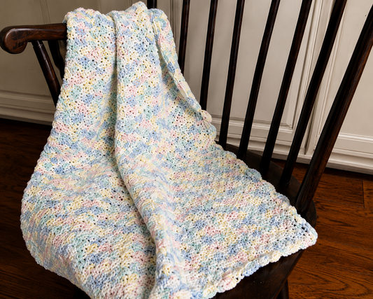 Pastel Crocheted Baby Blanket