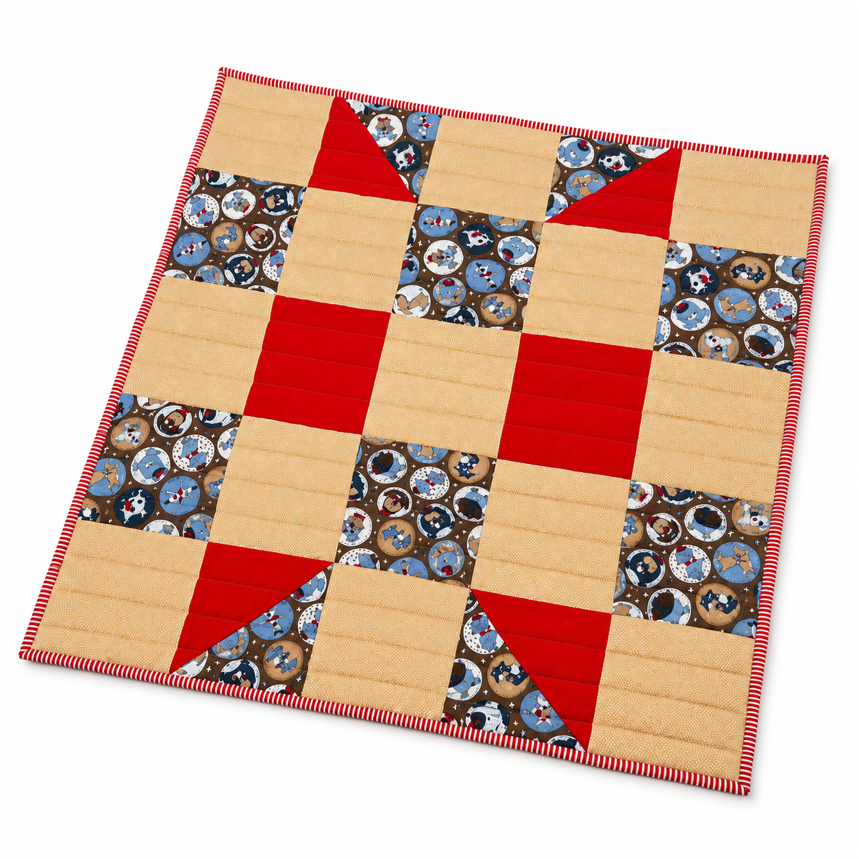 Puppy Dog Patchwork Baby Quilt