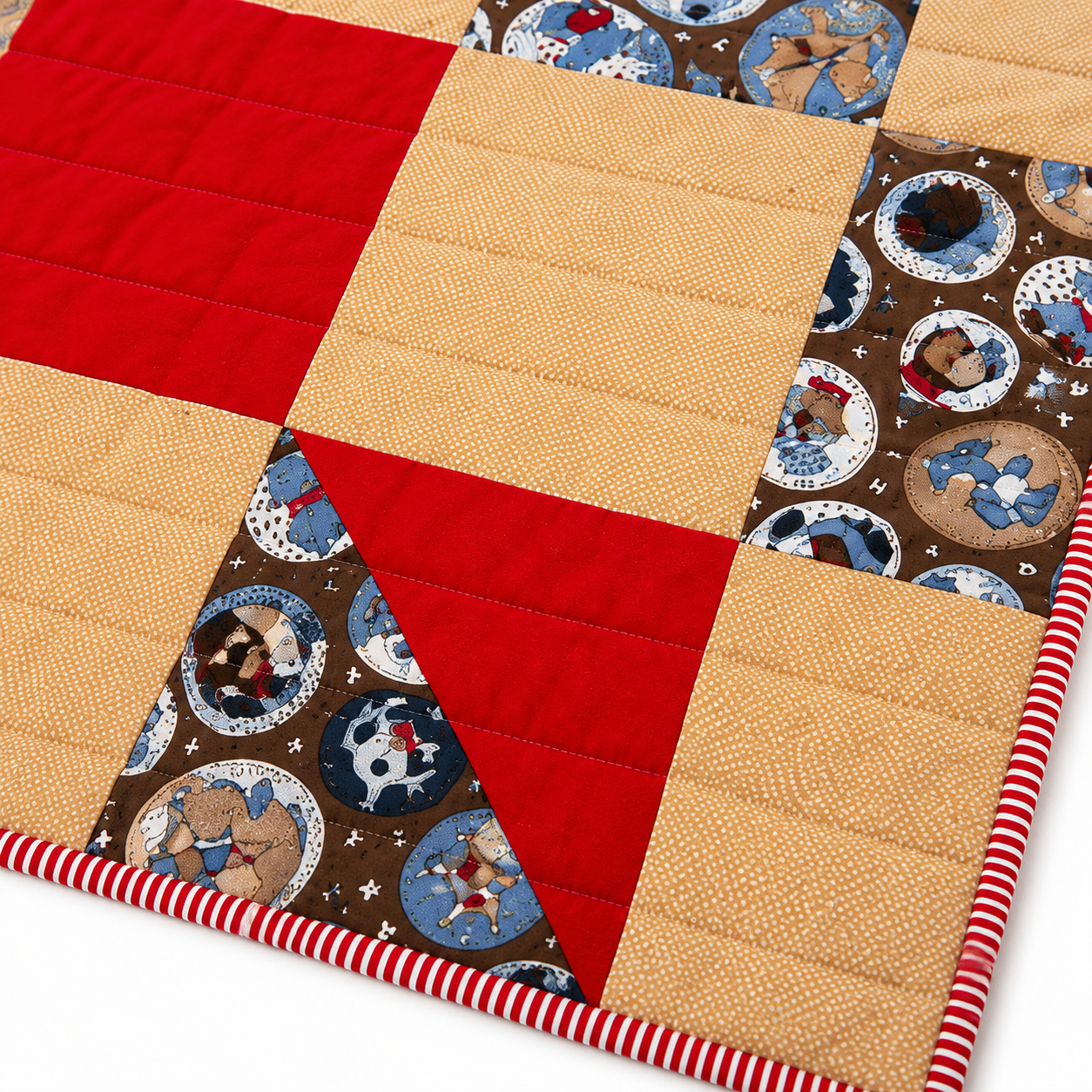 Puppy Dog Patchwork Baby Quilt
