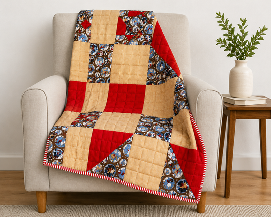 Puppy Dog Patchwork Baby Quilt